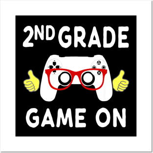 2nd Grade Gamer T Shirt Video Games Back To School Posters and Art